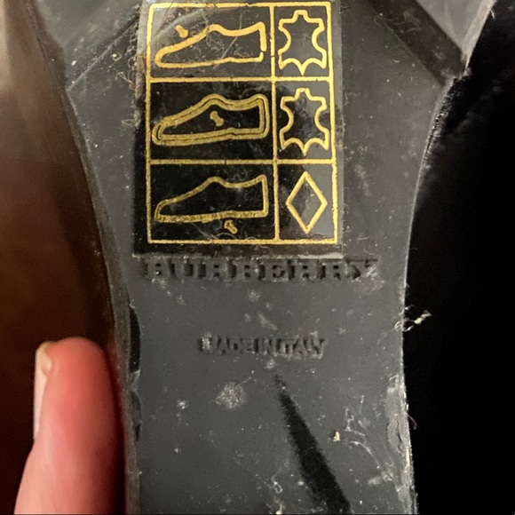 Burberry Prorsum Black Suede platforms silver loops/patent leather details - Picture 12 of 15